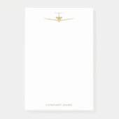 Gold Aviation Notes Post-it Klebezettel (Vorderseite)