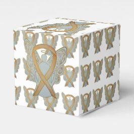 Gold Awareness Ribbon Angel Gastgeschenk Boxes Geschenkschachtel