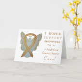 Gold Awareness Ribbon Custom Ursache Engel Cards Karte (Gelbe Blume)