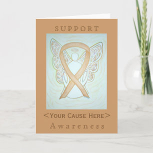Gold Awareness Ribbon Engel individuelle Karte