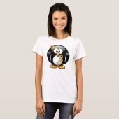 Gold Awareness Ribbon Penguin T-Shirt (Vorne ganz)