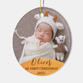 Gold Baby 1. Weihnachtskostangebot Kundenspezifisc Keramik Ornament (Links)