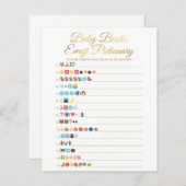 Gold Baby Books Emoji Pictionary Game (Vorne/Hinten)