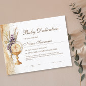 Gold Baby Dedication Certificate, Taufen