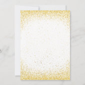 Gold Baby Dusche Einladung (Rückseite)