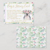 Gold Baby Library Book Request Koala Bear Floral Begleitkarte (Vorne/Hinten)