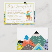 Gold Baby Library Book Request Mountain Fox Funny Begleitkarte (Vorne/Hinten)