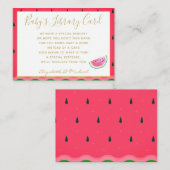 Gold Baby Library Book Request One in Melon Theme Begleitkarte (Vorne/Hinten)