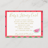 Gold Baby Library Book Request One in Melon Theme Begleitkarte (Vorderseite)