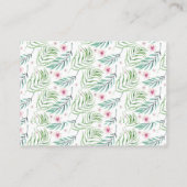 Gold Baby Library Book Request Slots Floral Begleitkarte (Rückseite)