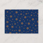 Gold Baby Library Book Request Twinkle Star Blue Begleitkarte (Rückseite)