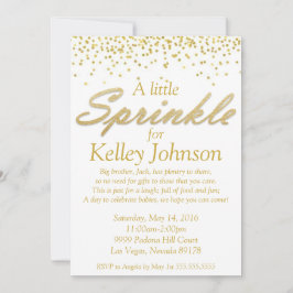 Gold Baby Sprinkle Dusche einladen Einladung