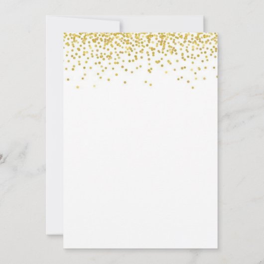 Gold Baby Sprinkle Dusche einladen Einladung (Rückseite)