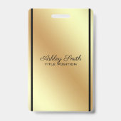 Gold Background Black Stripe Ausweis (Rückseite)