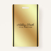 Gold Background Black Stripe Ausweis (Vorderseite)