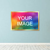 Gold Background for Your Upload Image Photo Logo Leinwanddruck (Insitu (Holzboden))