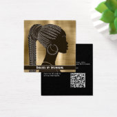 Gold Background Hair Braider Business Card (Schreibtisch)