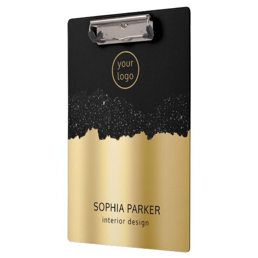 Gold Background White Spark Klemmbrett (Links)