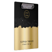 Gold Background White Spark Klemmbrett (Rechts)