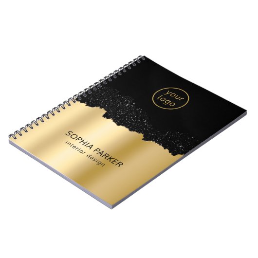 Gold Background White Spark Notizblock (Linke Seite)