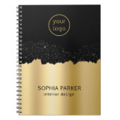 Gold Background White Spark Notizblock (Vorderseite)