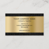 Gold Background White Spark Visitenkarte (Rückseite)