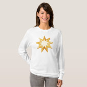 Gold Baha'i Symbol T-Shirt (Vorne ganz)