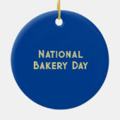 Gold Bakery Icon Weihnachtsdekoration Keramik Ornament (Hinten)