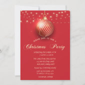 Gold Ball, String Lights Company Weihnachts-Party Einladung (Vorderseite)