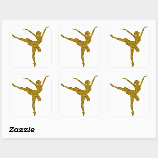 Gold Ballerina Sticker (Blatt)