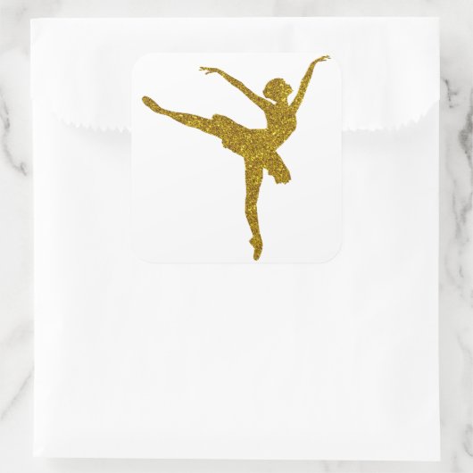 Gold Ballerina Sticker (Tasche)