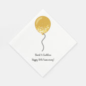 Gold Ballon 50 Jahre Party Napkins Serviette (Ecke)