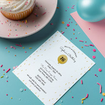 Gold Ballon & Confetti beliebiger Zahl Geburtstag