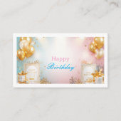 Gold Balloon Birthday Enclosure Card Begleitkarte (Vorderseite)