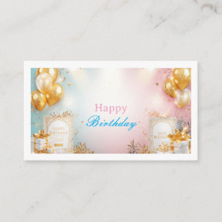 Gold Balloon Birthday Enclosure Card Begleitkarte