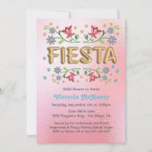 Gold Balloon Fiesta Bridal Dusche Einladungen (Vorderseite)