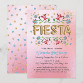 Gold Balloon Fiesta Bridal Dusche Einladungen