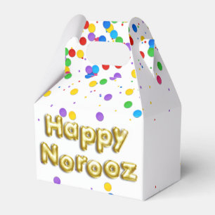 Gold Balloon Happy Norooz Persian New Year Geschenkschachtel