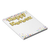 Gold Balloon Happy Norooz Persian New Year Notizblock (angewinkelt)
