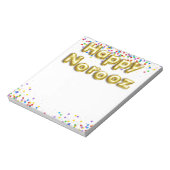 Gold Balloon Happy Norooz Persian New Year Notizblock (Rotiert)