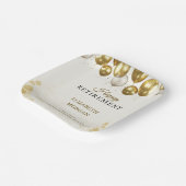 Gold Balloon Happy Retirement Pappteller (Gewinkelt)