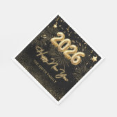 Gold Balloon New Years Eve Party Paper Napkin Serviette (Ecke)