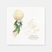 Gold Balloon Tropical Greenerenerland Garland Baby Serviette (Vorderseite)