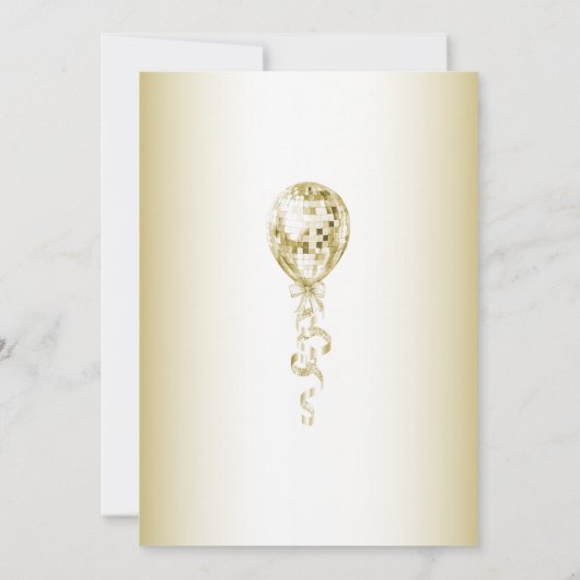 Gold Balloons aller Altersüberraschungen Geburtsta Einladung (Rückseite)