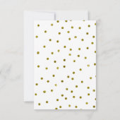 Gold Balloons Confetti Dots Modern Danke Karte (Rückseite)