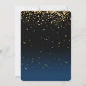 Gold Balloons & Confetti Invitati zum 75. Jahresta Einladung (Rückseite)