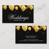 Gold Balloons Eventplaner Visitenkarte (Vorne/Hinten)