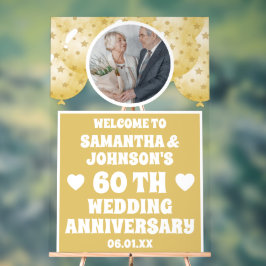 Gold Balloons Foto 60. Acrylschild