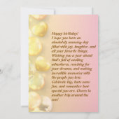Gold Balloons Happy Birthday Card Einladung (Rückseite)