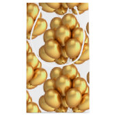 Gold Balloons Papier Geschenktasche Kleine Geschenktüte (Rückseite)